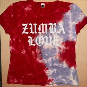 Zumba love tie dye T-shirt medium